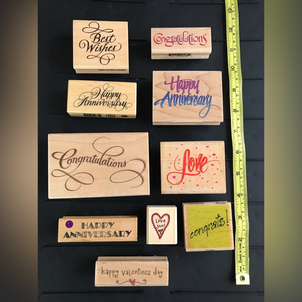 Various Rubber stamps - 10 piece lot